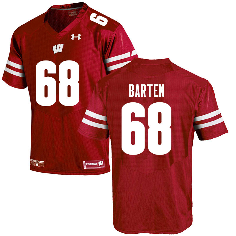 Wisconsin Badgers Men's #68 Ben Barten NCAA Under Armour Authentic Red College Stitched Football Jersey OD40Z50ZZ